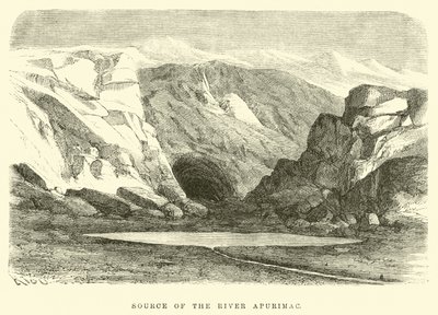 Bron van de Rivier Apurimac door Edouard Riou